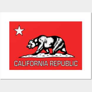 California Republic State Flag in Bas Relief Posters and Art